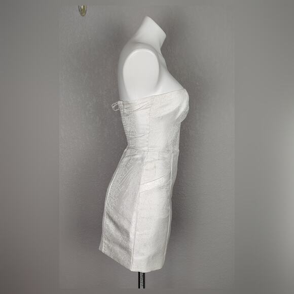 Reformation Liliwen Mini Dress Detachable Train Ivory Train Size 0 Wedding Bride - Picture 5 of 16